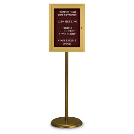 United Visual Products Corkboard, Triple Door, Radius Frame, 72x48", Bronze/Pearl UV70055-BRONZE-PEARL